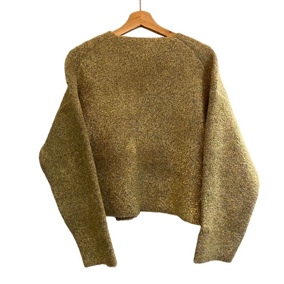 NWT J.Crew Gold Sparkle Sweater Jacket - Picture 4 of 11